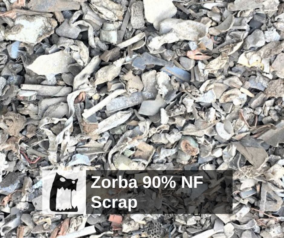 Zorba shredded mixed metal scrap